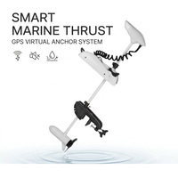 Moteur hors-bord électrique blanc 12V de 54 pouces avec GPS intelligent, ancre virtuelle et télécommande sans fil pour propulsion marine - Vente en gros