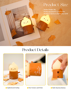 ไฟ LED ไร้เปลวไฟแบบทันสมัยน่ารักชาร์จไฟได้5V สีขาวโปรเจคเตอร์ไฟกลางคืนไฟฉาย ABS ตกแต่งบ้านสีขาวอบอุ่น - Product Image 3