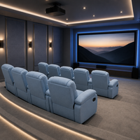 Sofá eléctrico de tela para cine, diseño plegable con espuma viscoelástica, estilo moderno y ecológico, muebles de cine, silla para cine en casa privado.