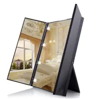 Agent de dropshipping 2026 Table pliante portable Lampe LED Miroir lumineux de maquillage haute définition pour chambre à coucher