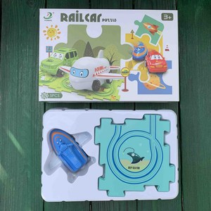 Jouets de construction de route amusants en plastique éducatifs <span class=keywords><strong>pour</strong></span> enfants d'âge préscolaire, puzzle de <span class=keywords><strong>rail</strong></span> électrique, piste de puzzle de voiture - Product Image 6