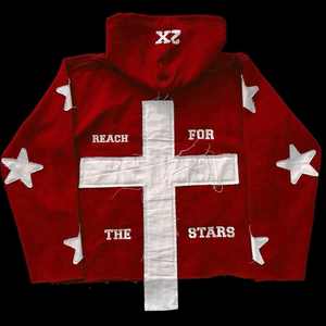 Sudadera con capucha de retazos bordados lavados con ácido Vintage Unisex, logotipo personalizado, bloque de Color, ropa de calle francesa desgastada, estampado de algodón 100% - Product Image 1