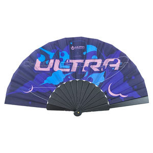 2025 New Arrival Satin Vải Cầm Tay <span class=keywords><strong>Fan</strong></span> Đen Của Nhãn Hiệu Nhựa Thủ Công Mỹ Nghệ Với Nhựa Tay <span class=keywords><strong>Fan</strong></span> Hâm Mộ - Product Image 1