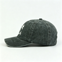 Casquettes de sport unisexes en coton lavé à bord incurvé et vieilli, avec logo brodé 3D personnalisé, casquette de baseball