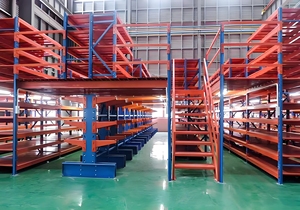 Rak Penyimpanan Logam Lembaran dengan Braket Rak Tengah Baja Galvanis, Rak Bertingkat, Mezzanine Industri, Kustomisasi Pabrik - Product Image 3