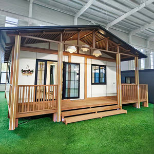 Casa Container Pieghevole a Doppia Ala da 20 Piedi, 2 Camere da Letto, Struttura in Acciaio Leggero, <span class=keywords><strong>Bungalow</strong></span> Prefabbricato Pronto per Abitare - Product Image 1