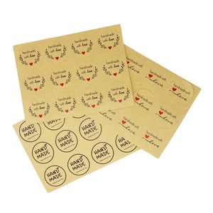 Thấp moq tùy chỉnh không thấm nước dính tự nhiên kraft giấy Stickers-sôi động in nhãn cho <span class=keywords><strong>handmade</strong></span> thủ công mỹ nghệ chai nước giải khát Quà Tặng - Product Image 5