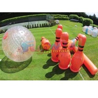 Grande arène sportive gonflable extérieure pour les jeux de bowling humains passionnants de bowling