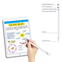 Nouveau design, logo personnalisé, stylet magnétique en métal avec pointe remplaçable, stylet capacitif actif pour tablette Android/iPhone 10h