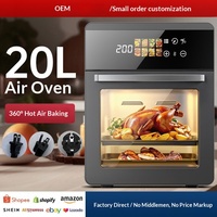 Four à friture intelligente multifonction 20L grande capacité avec écran tactile tout-en-un pour la maison