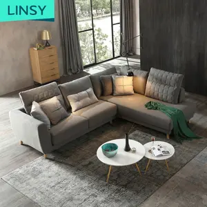 Linsy Luxury Sofa Style Designed Well Sell Home Household Modern Sectional Sofa Fabric Sofa Set Living Room Furniture RAK2K