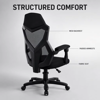 Chaise de bureau en maille synthétique, couleur noire, Style moderne, livraison gratuite, offre spéciale