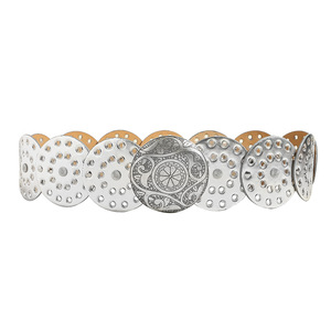 <span class=keywords><strong>Ceinture</strong></span> en cuir PU pour femme, style western vintage, large boucle ronde, 8,8 cm de large, <span class=keywords><strong>ceinture</strong></span> large tendance pour femme, métal creux de haute qualité - Product Image 6