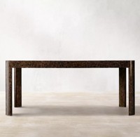 Escritorio de Estudio de Madera Maciza de Estilo Americano, Ecológico, para Uso Comercial, Escritorio de Computadora de Madera de Burl Retro para Sala de Estar o Entrada