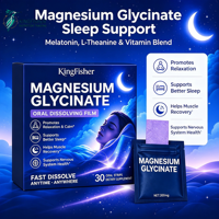 KingFisher OEM Magnesium Glycinaat L-Theanine Oplosbare Strips 500mg voor Betere Slaap en Diepe Spierontspanning