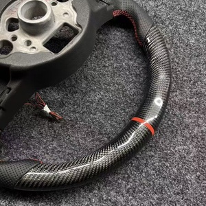 Volant en fibre de carbone pour Volkswagen Golf 7 GTI, couvre-volant de mise à niveau - Product Image 2