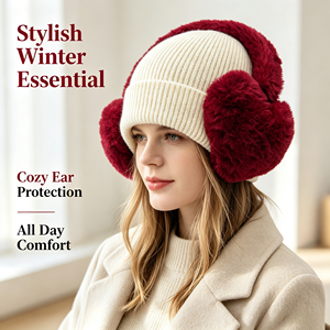 Ensemble bonnet tricoté et <span class=keywords><strong>cache</strong></span>-<span class=keywords><strong>oreilles</strong></span> en forme de cœur <span class=keywords><strong>pour</strong></span> femme, super doux, 100 % polyester, en peluche, <span class=keywords><strong>pour</strong></span> l'hiver, décorations mignonnes <span class=keywords><strong>pour</strong></span> la Saint-Valentin, protection contre le froid - Product Image 5