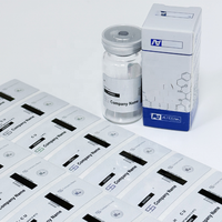 Étiquettes personnalisées écologiques résistantes à l'huile en PET, adhésif permanent, découpées à la forme, holographiques, argent chaud, pour flacons de 10 ml