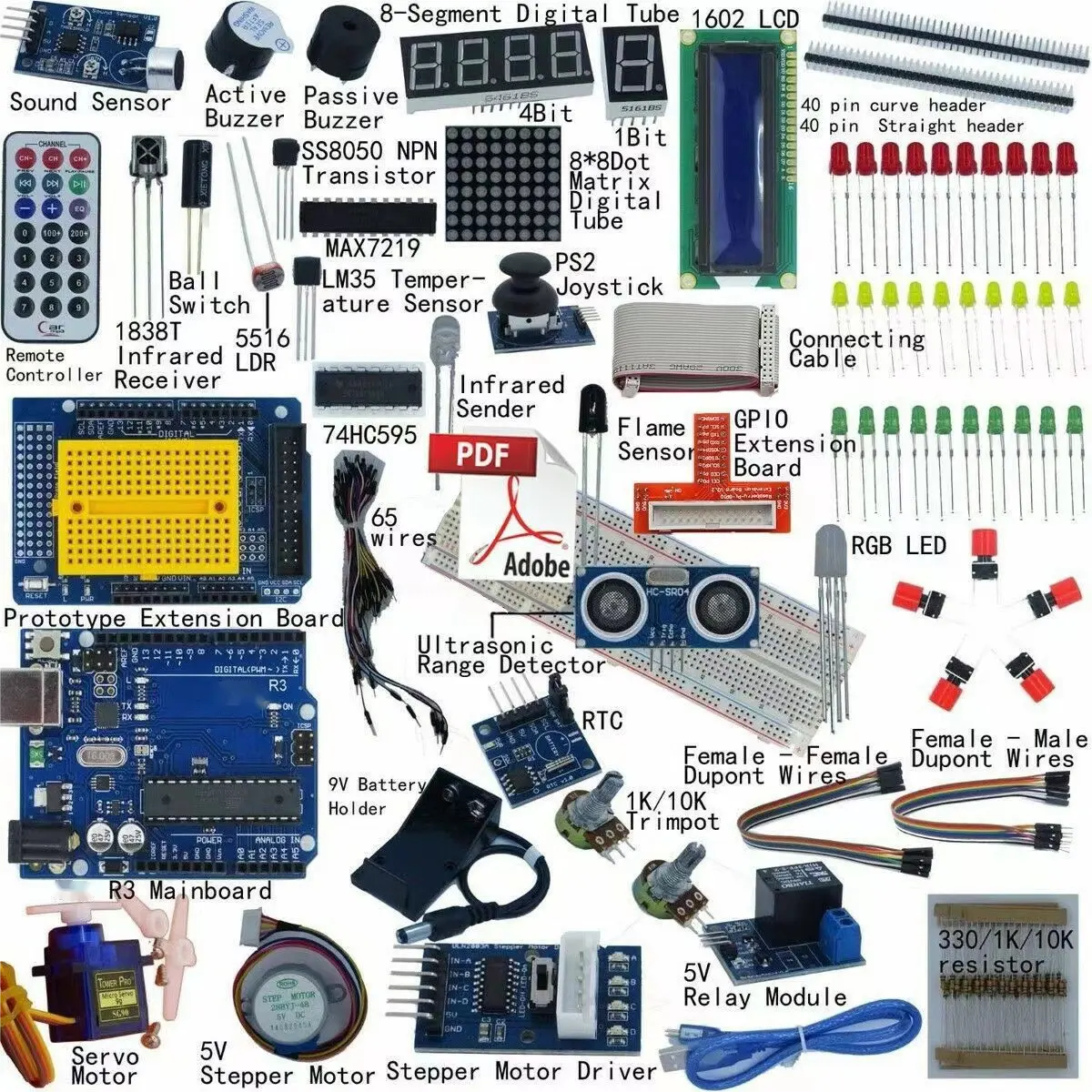 Profession elles aUNO R3 Starter Kit R3 Board W/Tutorial Kompatibel mit AArduino Diy Kit