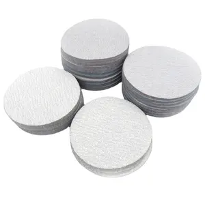 Factory Directly Sold Hook And Loop Sanding Disc White Sandpaper Disc Aluminium Oxide For Automobile Grinding