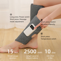 Masseur de jambes sans fil pour la circulation et le soulagement de la douleur Masseur de pieds et de mollets Massage des jambes à compression d'air avec chaleur