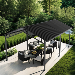 Pergola en aluminium à cadre en A pour terrasses de cour extérieures utilisées pour les loisirs et le divertissement Gazebos ou carports pour le stationnement de voiture - Product Image 6