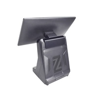 Terminal de point de vente à écran tactile capacitif Windows 7/10 de 15,6 pouces, caisse enregistreuse avec imprimante thermique intégrée de 58 mm, processeur Intel Quad-core