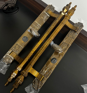 Maniglia della <span class=keywords><strong>porta</strong></span> di lusso della serratura della <span class=keywords><strong>porta</strong></span> della doppia <span class=keywords><strong>porta</strong></span> di sicurezza della maniglia di ferro antico rosso universale - Product Image 5