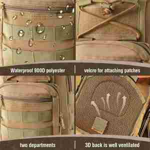 กระเป๋าสะพายไหล่ไนลอนทนทานสำหรับผู้ชาย เหมาะสำหรับกิจกรรมกลางแจ้ง ปั่นจักรยาน - Product Image 6