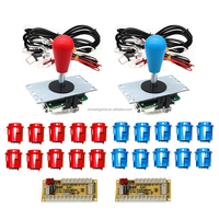Kit DIY Encodeur USB Zéro Latence pour Carte de Contrôle Arcade Style Happ avec Boutons Poussoirs en Plastique Durable pour PC