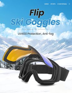 Lunettes MX chauffantes anti-buée, conception à double lentille chauffante, UV400, résistantes aux rayures, vue large pour moto et motoneige - Product Image 2