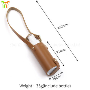 Flacon de désinfectant pour les mains de 60 ml en plastique souple avec design de seringue, porte-clés en cuir, pot de voyage pratique - Product Image 6