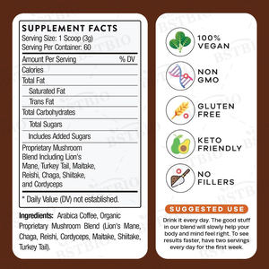 BSTBIO özel etiket ambalaj 6 in 1 7 in 1 organik mantar özü tozu mantar kahve - Product Image 4