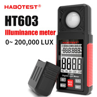 HABOTEST HT603 luxmètre numérique testeur d'éclairement à grand écran de haute précision luxmètre et photomètre