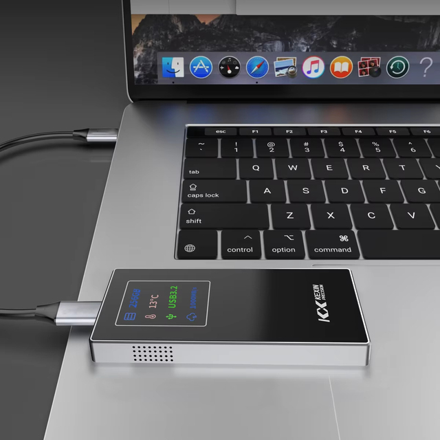Screen Display Type-C Portable SSD Laptop External Hard Drive 1000MB/s Aluminium Alloy Shell Custom UI Logo Package