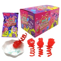 Snacks Grappige Nieuwe Zoete Harde Lollipop Mix Fruit Smaak Springende Snoepjes Knisperende Snoepjes Doos Meerkleurig Cartoon Vorm