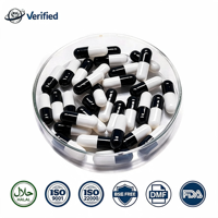 Fabricant pharmaceutique chinois de capsules végétales dures vides, prix d'usine, coquille de capsule noire et blanche, taille 2 00