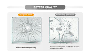 Réfrigérateur/<span class=keywords><strong>Congélateur</strong></span>/Armoire Réfrigérée à <span class=keywords><strong>Double</strong></span> Température avec Portes Vitrées Intégrées, Étagères Ajustables, Économe en Énergie 5 Étoiles - Product Image 6