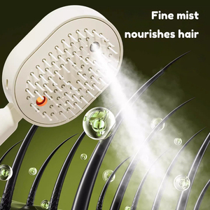 Brosse à vapeur nano-brume avec réservoir d'huile essentielle de 10 ml, appareil de massage du cuir chevelu pour des cheveux sans frisottis - Product Image 3