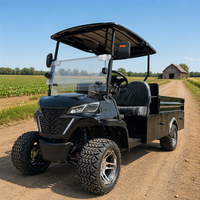 Véhicule de golf électrique tout-terrain 2 places avec 2 conteneurs de chargement pour la chasse et le transport de marchandises