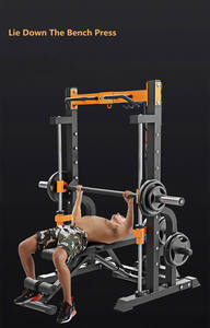 Comercial Smith Sport Fitness Multifuncional Pecho Inclinación Banco Prensa Rack <span class=keywords><strong>Barra</strong></span> ajustable Pesos Acero Culturismo Rack - Product Image 3