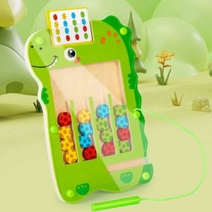 Jeu de société magnétique Montessori en forme d'œuf de dinosaure, mignon, pour garçons et filles, puzzle, cadeau, jeu d'association des couleurs - Product Image 6