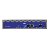 1 Port Gpon Olt dengan 1 buah 7db Sfp mendukung 128 pengguna kompatibel dengan Zte Fiber Home Gpon Xpon Onu dengan kabel daya Ac 1