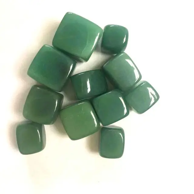 Pierre de guérison en Quartz naturelle, pierre brute, cristal poli, vert, vente en gros, 1 pièce