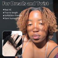 Lot de Cheveux Synthétiques et Humains Afro Kinky 4C en Gros, Extensions de Cheveux Doux de 20 Pouces, 50g, Approvisionnement Direct Usine