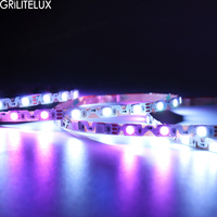 Tira de LED RGB WS2812B en Forma de Zigzag, Plegable y Cortable, 5V 60LEDs/m, Ultrafina de 6mm, PCB Flexible, Direccionable Individualmente