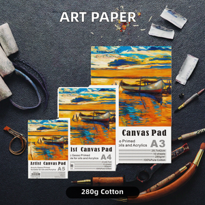 Bloc de Papel para Lienzo de Diseño Nuevo, Tamaño A3/A4/A5, 10 Hojas, con Impresión Digital de Algodón de 280G para Pintura al Óleo - Product Image 2