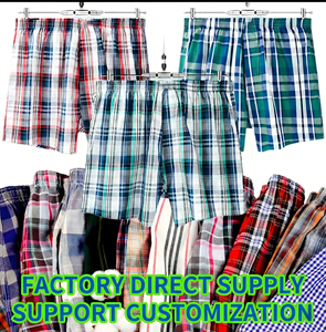 กางเกงบ็อกเซอร์ผ้าฝ้ายหวีเนื้อนุ่มสำหรับ<span class=keywords><strong>ผู้ชาย</strong></span> ลายสก็อต ใส่สบายผิว 2026 - Product Image 5