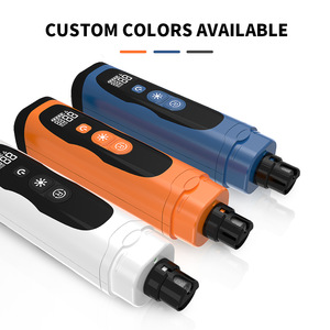 Lima de uñas LED para mascotas, eléctrica recargable, para gatos y perros, azul, naranja, blanco, material ABS - Product Image 2