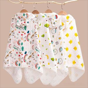 Personalized Animal Hooded Baby Bath Towel Muslin Fabric Swaddle <b>Blanket</b> for Baby - Product Image 2